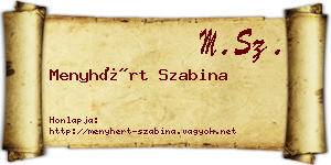 Menyhért Szabina névjegykártya